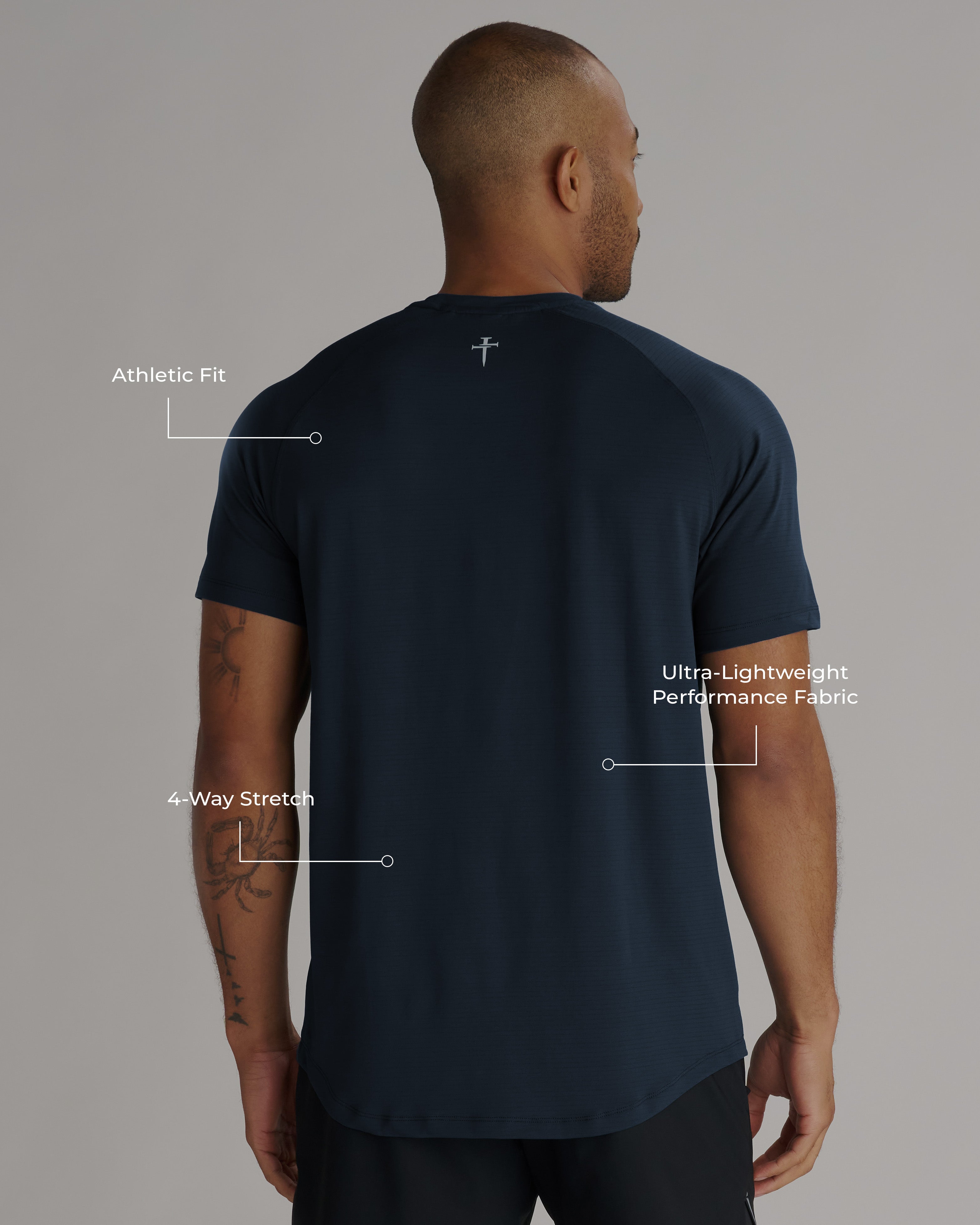 Aion-Lite™ Tee "Three Nails" - Midnight Navy